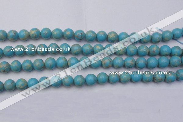 CDE2060 15.5 inches 14mm round dyed sea sediment jasper beads