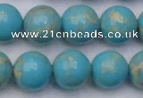 CDE2061 15.5 inches 16mm round dyed sea sediment jasper beads