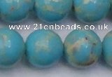 CDE2064 15.5 inches 22mm round dyed sea sediment jasper beads