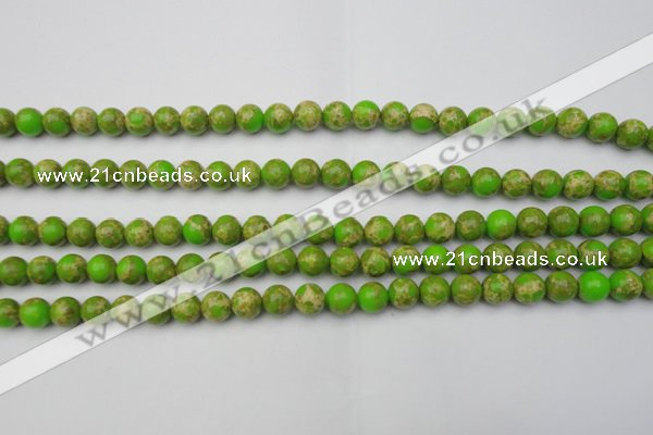 CDE2066 15.5 inches 4mm round dyed sea sediment jasper beads