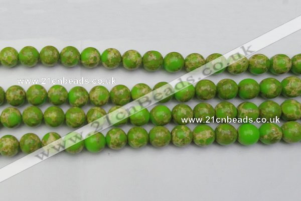 CDE2071 15.5 inches 14mm round dyed sea sediment jasper beads