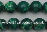 CDE2082 15.5 inches 14mm round dyed sea sediment jasper beads