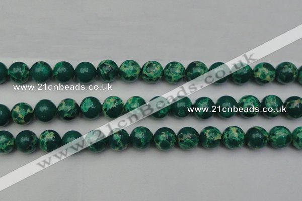 CDE2082 15.5 inches 14mm round dyed sea sediment jasper beads