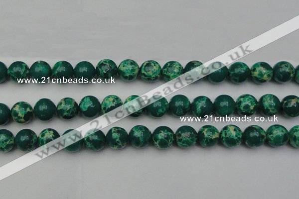 CDE2083 15.5 inches 16mm round dyed sea sediment jasper beads