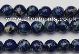 CDE2088 15.5 inches 4mm round dyed sea sediment jasper beads