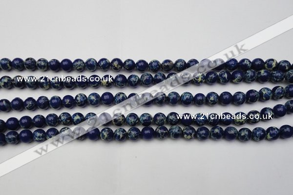 CDE2088 15.5 inches 4mm round dyed sea sediment jasper beads