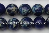 CDE2092 15.5 inches 12mm round dyed sea sediment jasper beads