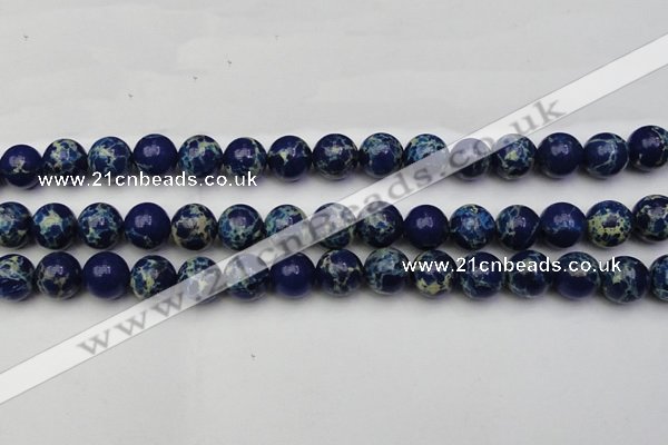 CDE2093 15.5 inches 14mm round dyed sea sediment jasper beads