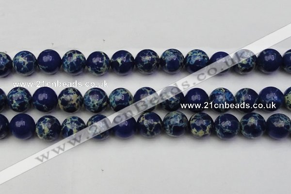 CDE2094 15.5 inches 16mm round dyed sea sediment jasper beads