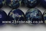 CDE2097 15.5 inches 22mm round dyed sea sediment jasper beads