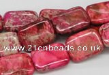 CDE21 15.5 inches 13*18mm rectangle dyed sea sediment jasper beads