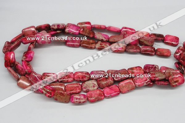 CDE21 15.5 inches 13*18mm rectangle dyed sea sediment jasper beads