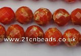 CDE2101 15.5 inches 8mm faceted round dyed sea sediment jasper beads