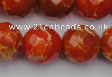 CDE2108 15.5 inches 22mm faceted round dyed sea sediment jasper beads