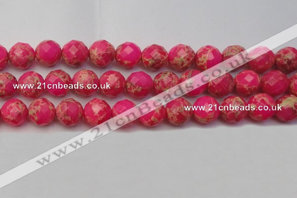 CDE2118 15.5 inches 22mm faceted round dyed sea sediment jasper beads