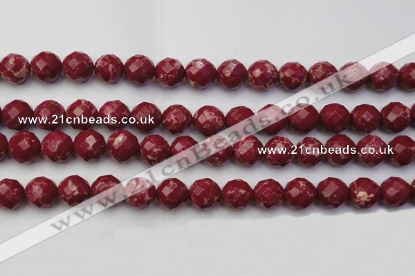 CDE2137 15.5 inches 20mm faceted round dyed sea sediment jasper beads