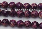 CDE2140 15.5 inches 6mm faceted round dyed sea sediment jasper beads