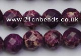 CDE2145 15.5 inches 16mm faceted round dyed sea sediment jasper beads