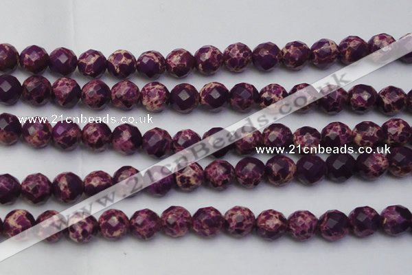 CDE2147 15.5 inches 20mm faceted round dyed sea sediment jasper beads