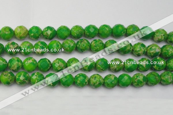 CDE2197 15.5 inches 20mm faceted round dyed sea sediment jasper beads