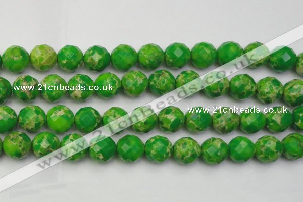 CDE2198 15.5 inches 22mm faceted round dyed sea sediment jasper beads