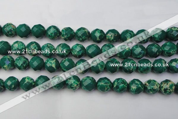 CDE2207 15.5 inches 20mm faceted round dyed sea sediment jasper beads