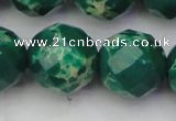 CDE2209 15.5 inches 24mm faceted round dyed sea sediment jasper beads