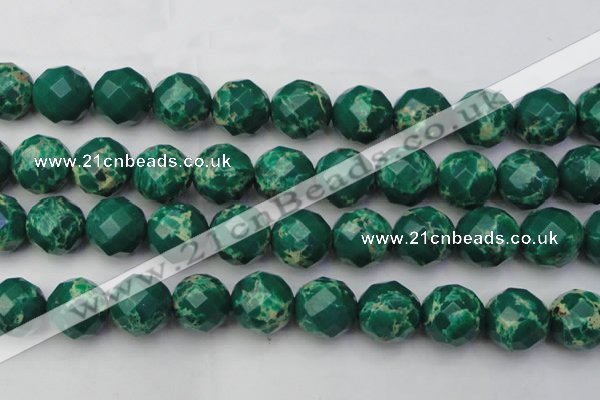 CDE2209 15.5 inches 24mm faceted round dyed sea sediment jasper beads
