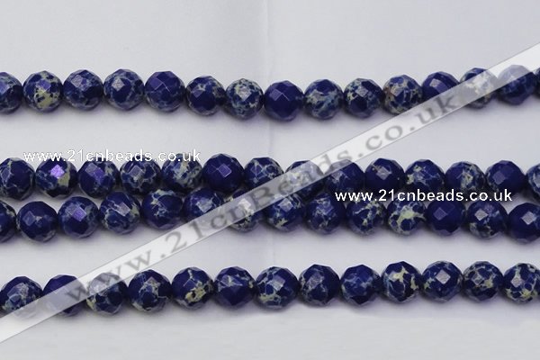 CDE2217 15.5 inches 20mm faceted round dyed sea sediment jasper beads