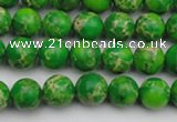 CDE2220 15.5 inches 4mm round dyed sea sediment jasper beads