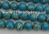 CDE2231 15.5 inches 4mm round dyed sea sediment jasper beads