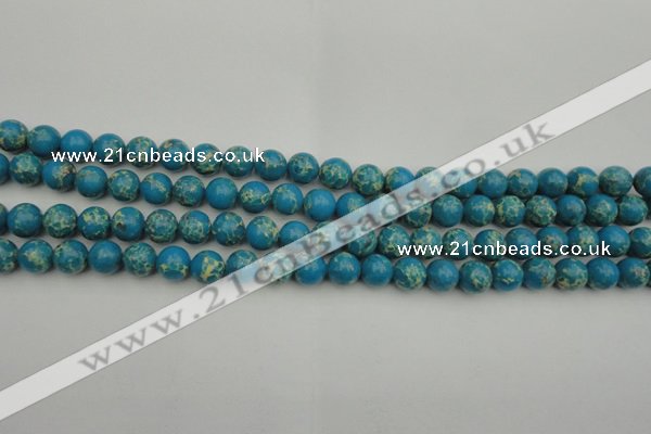 CDE2231 15.5 inches 4mm round dyed sea sediment jasper beads