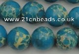 CDE2236 15.5 inches 14mm round dyed sea sediment jasper beads