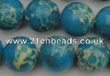 CDE2237 15.5 inches 16mm round dyed sea sediment jasper beads