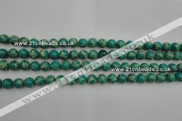 CDE2242 15.5 inches 4mm round dyed sea sediment jasper beads