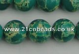 CDE2247 15.5 inches 14mm round dyed sea sediment jasper beads