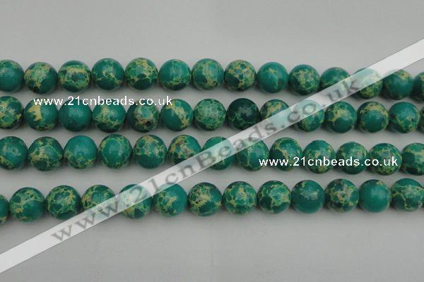 CDE2247 15.5 inches 14mm round dyed sea sediment jasper beads