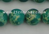 CDE2248 15.5 inches 16mm round dyed sea sediment jasper beads