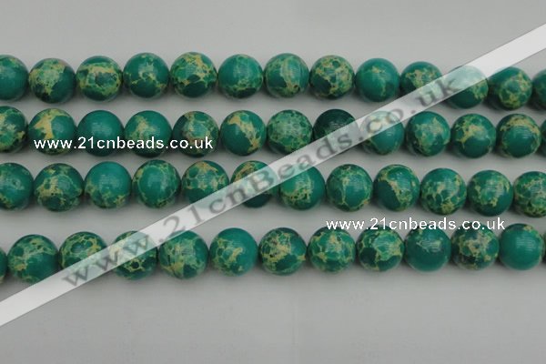 CDE2248 15.5 inches 16mm round dyed sea sediment jasper beads