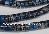 CDE225 15.5 inches 4*8mm heishi dyed sea sediment jasper beads