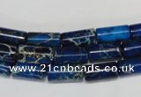 CDE226 15.5 inches 6*12mm tube dyed sea sediment jasper beads