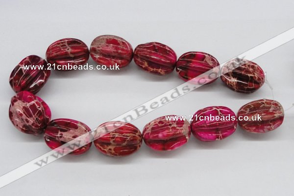 CDE23 15.5 inches 15*20mm star fruit shaped dyed sea sediment jasper beads