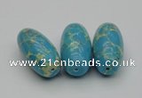 CDE2300 16*30mm rice sea sediment jasper beads wholesale