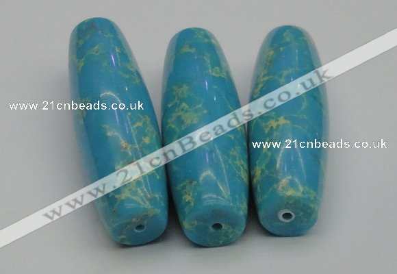 CDE2302 17*55mm rice sea sediment jasper beads wholesale