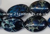 CDE236 15.5 inches 18*25mm oval dyed sea sediment jasper beads