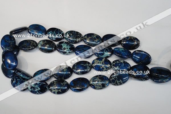 CDE236 15.5 inches 18*25mm oval dyed sea sediment jasper beads