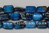 CDE244 15.5 inches 10*14mm rectangle dyed sea sediment jasper beads