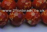 CDE2502 15.5 inches 18mm faceted round dyed sea sediment jasper beads