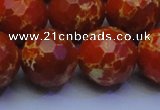 CDE2503 15.5 inches 20mm faceted round dyed sea sediment jasper beads