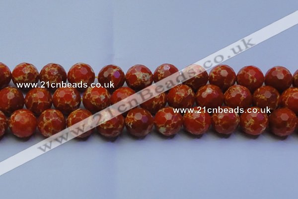 CDE2503 15.5 inches 20mm faceted round dyed sea sediment jasper beads